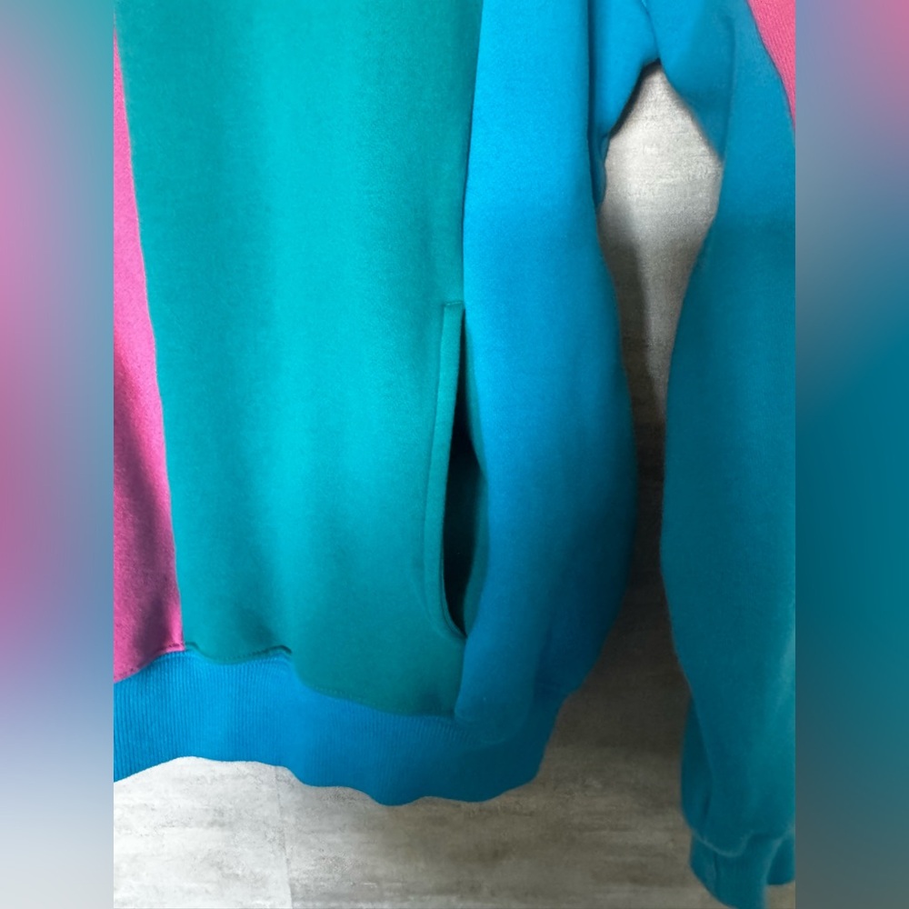 Teddy Fresh Love Colorblock Pink And Blue Hoodie Limited Edition Medium - Picture 6 of 7